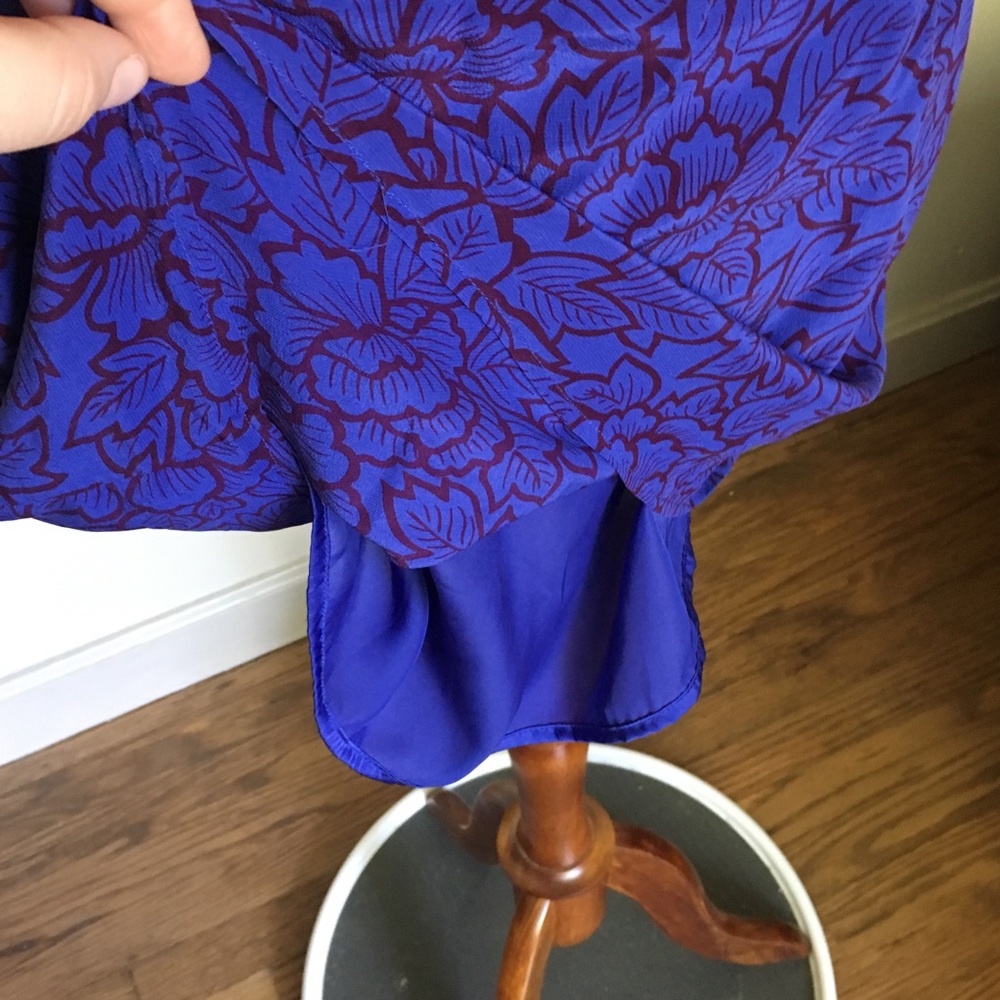 🎉 Rippa Silk Wide Sleeve Leaf Print Dress - Picture 6 of 6